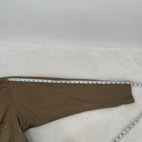 Nautica Mens XXL Button Down Shirt 2XL Long Sleeve Logo Brown Pocket Casual Work - Picture 8 of 11